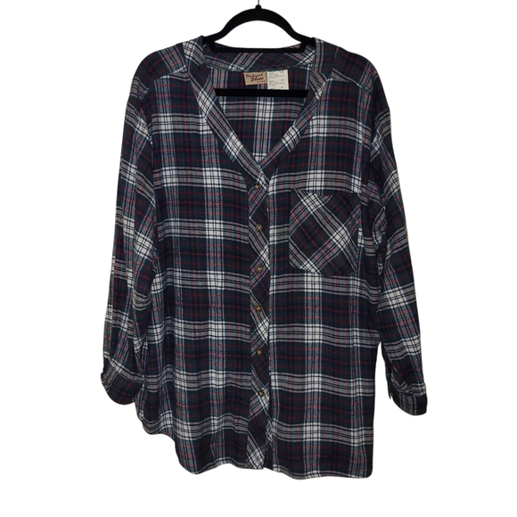 BACKROAD PLUS Plaid Button Down Shirt for Women SIZES 26 W - Picture 1 of 3